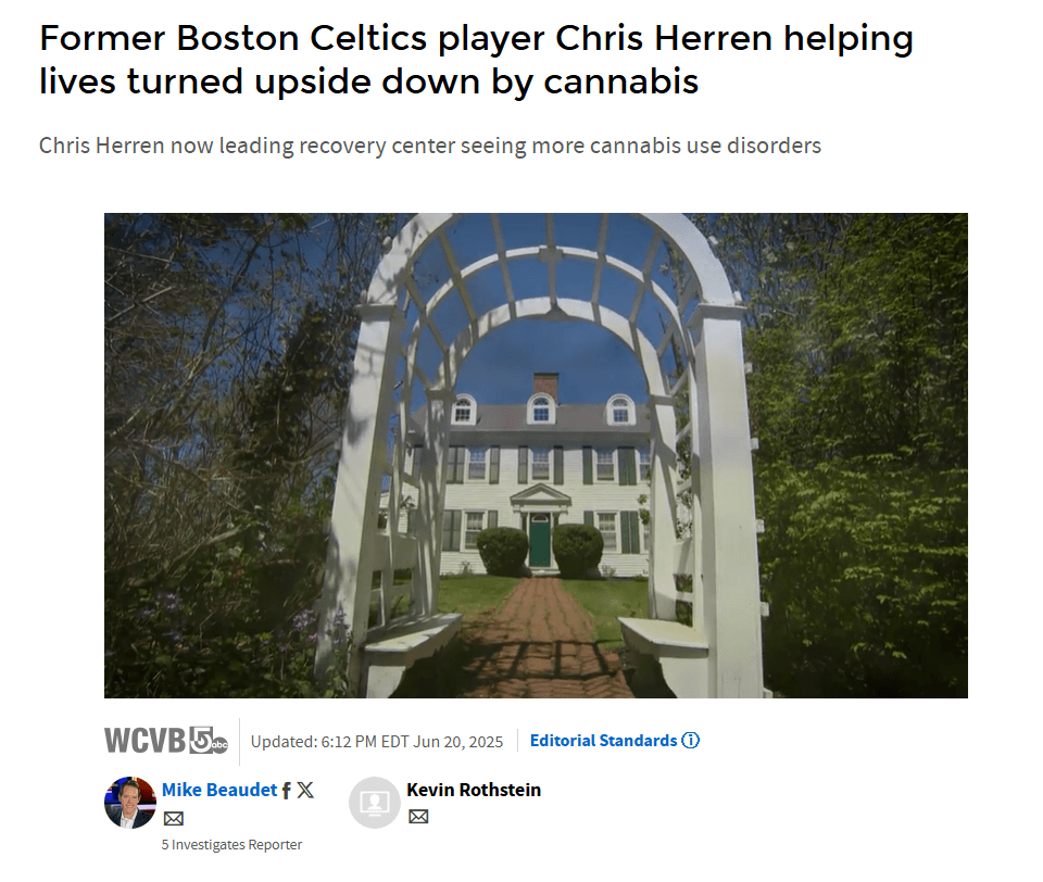 Former Boston Celtics player Chris Herren Helping Lives Turned Upside Down by Cannabis